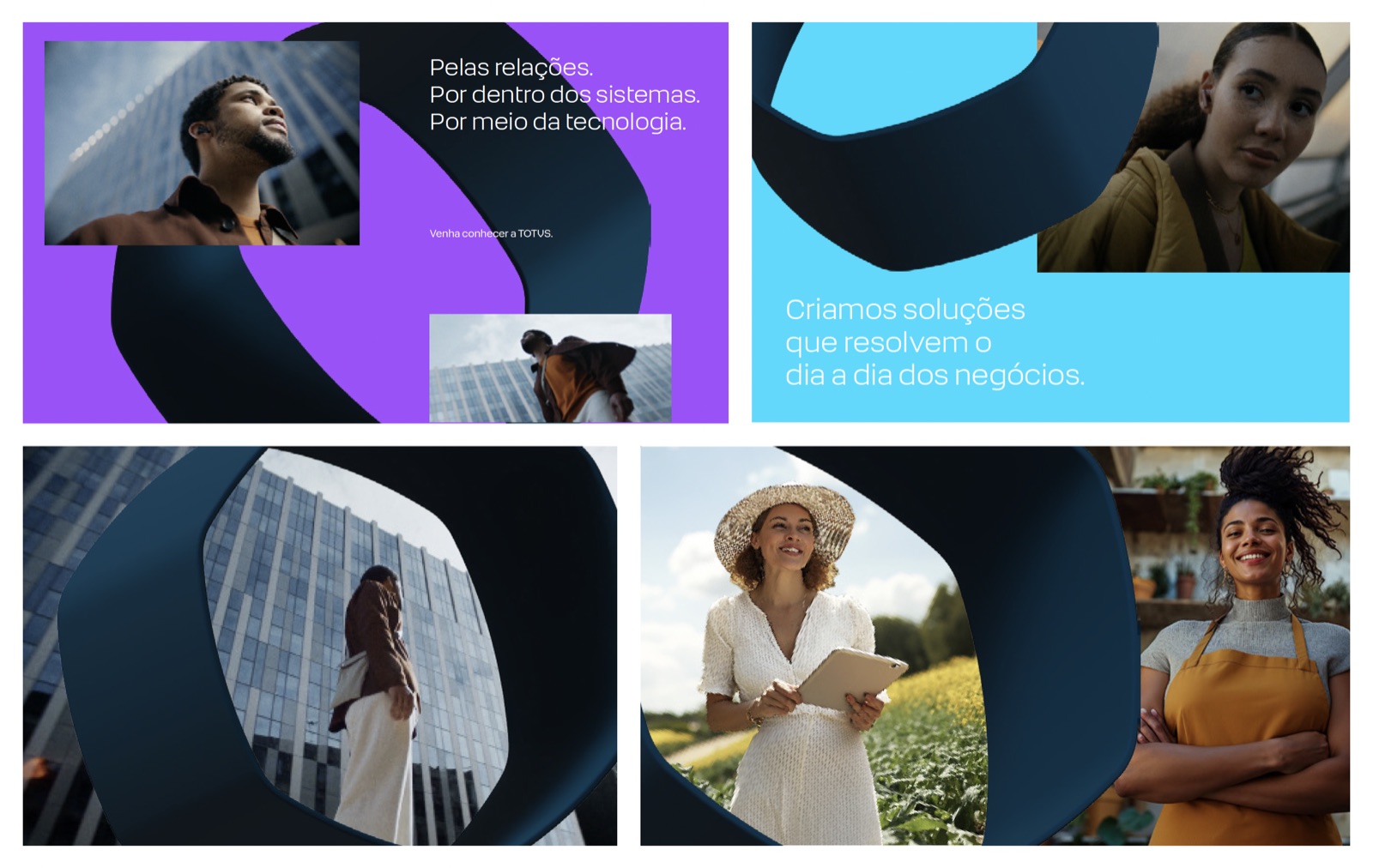 Compilado de composições do grafismo sobre fotografia.